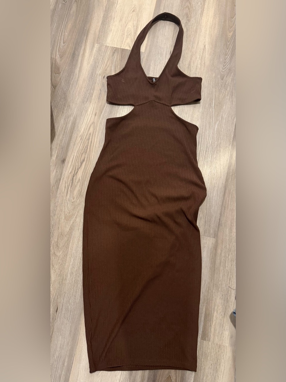 Sleeveless Cutout Ribbed Midi Dress